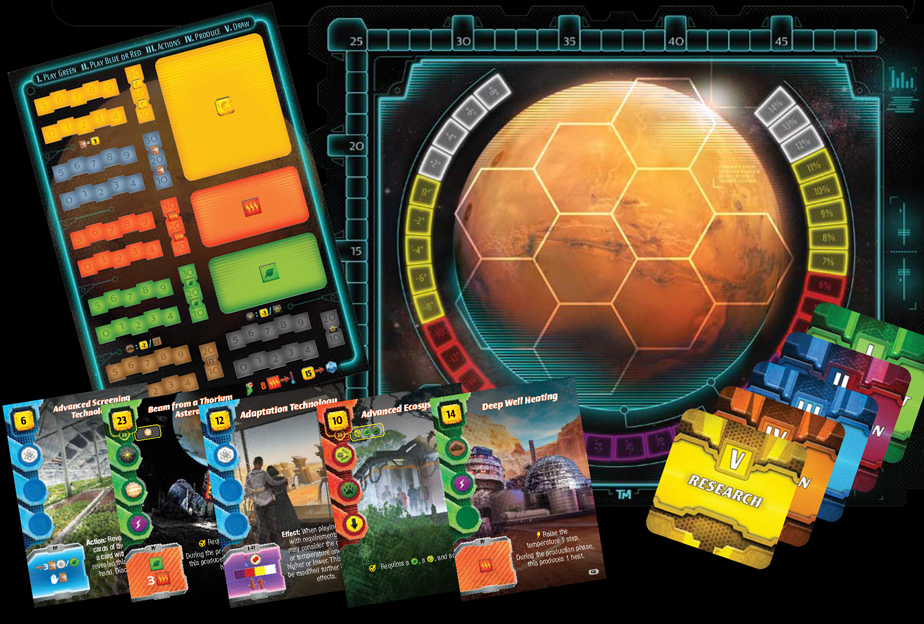 Terraforming Mars: Ares Expedition components