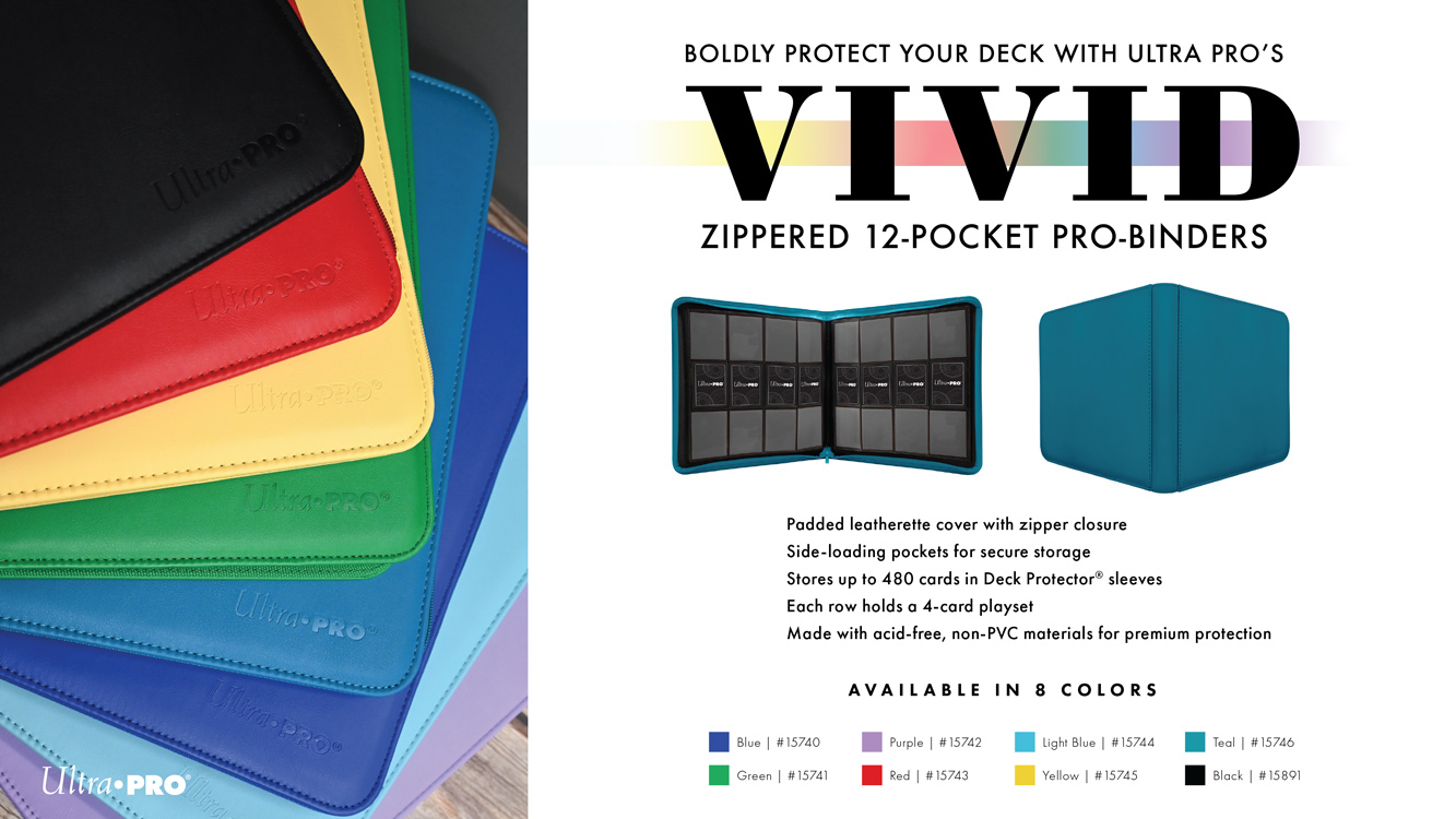 Vivid Zippered 12-Pocket PRO-Binders & Eclipse 2-Piece Boxes