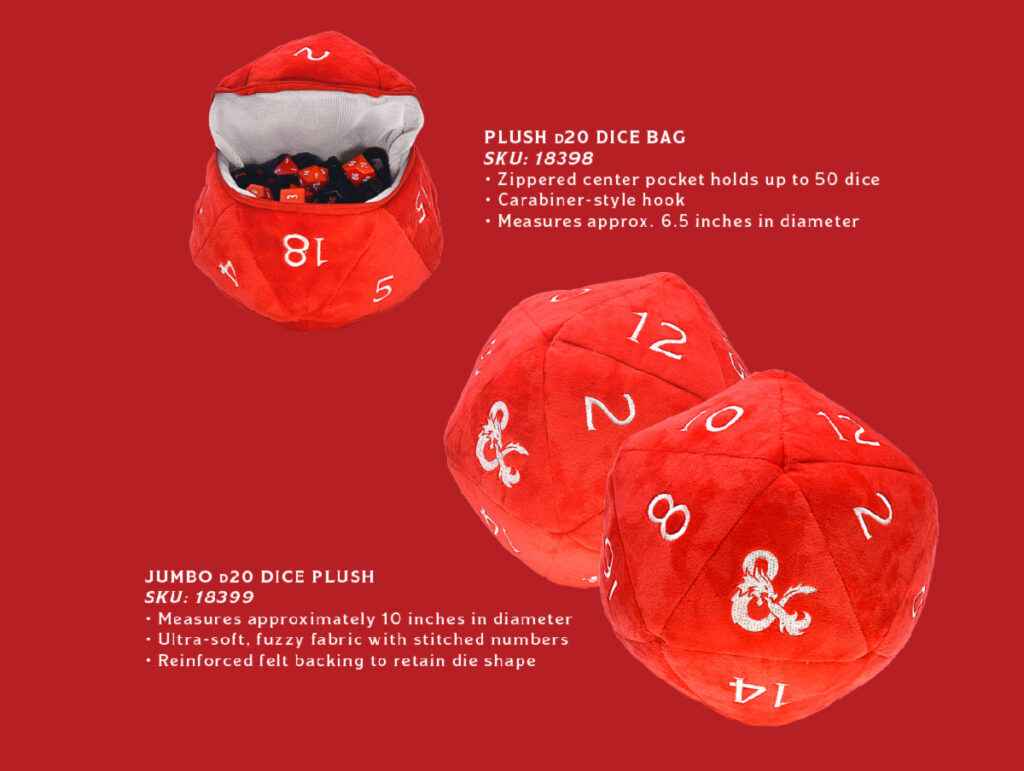 Red & White D&D plushy dice