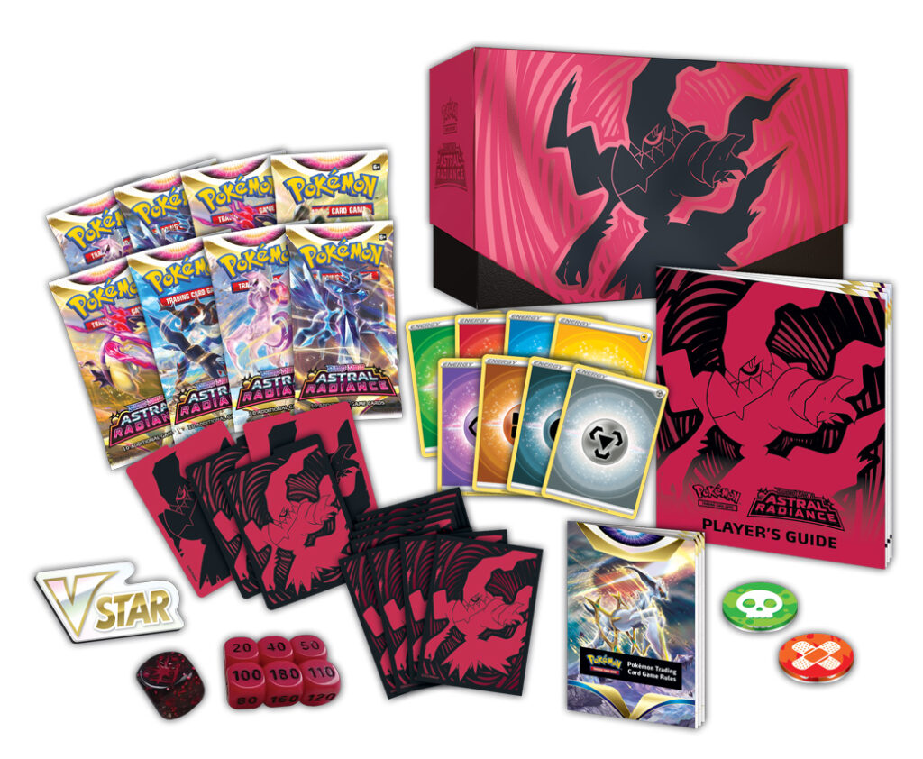 Pokémon TCG: Sword & Shield—Astral Radiance Elite Trainer Box components