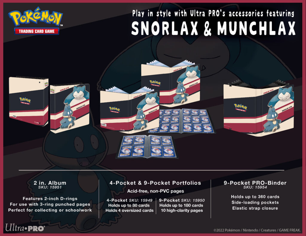 Pokémon Snorlax & Munchlax Albums, Portfolios, & PRO-Binders