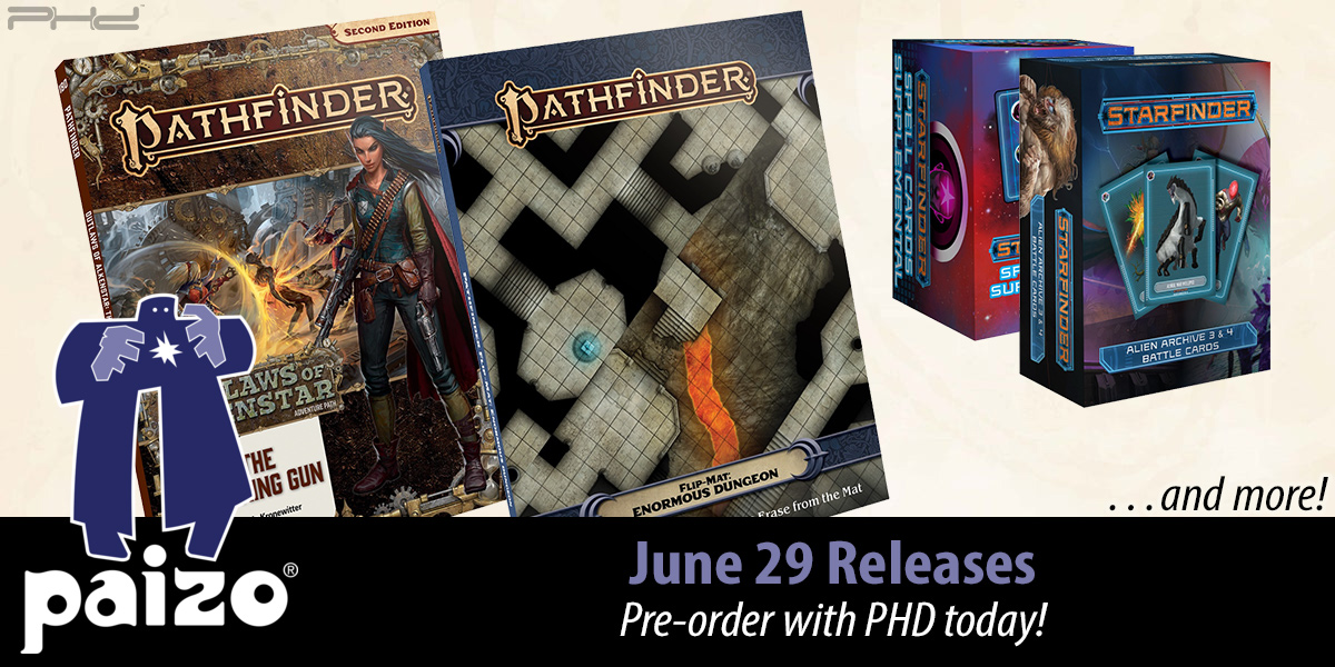 Pathfinder Flip-Mat: Enormous Dungeon, Starfinder: Alien Archive Pocket Edition, & More — Paizo