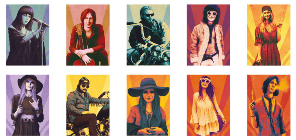 Deadly Dinner: Killing Woodstock character portraits