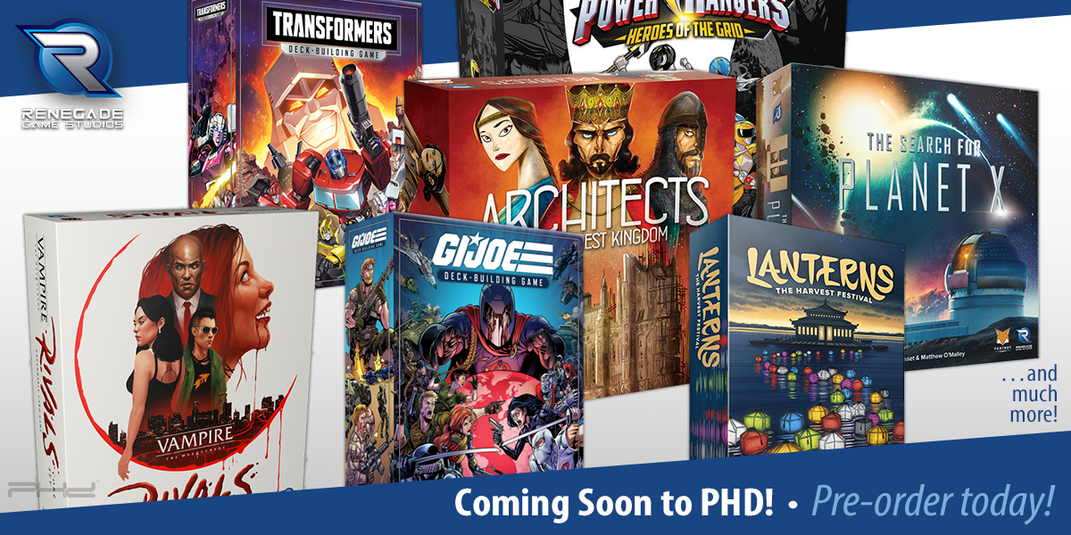 Power Rangers, Lanterns, Transformers, & Much, Much More! — Renegade Game Studios