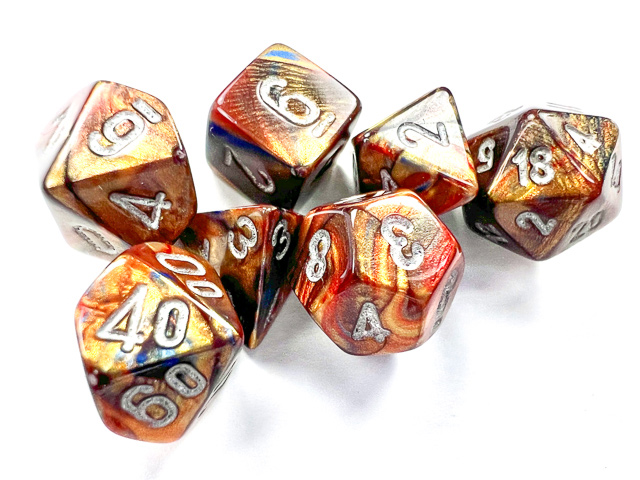 Lustrous® Mini-Polyhedral Gold/silver 7-Die set