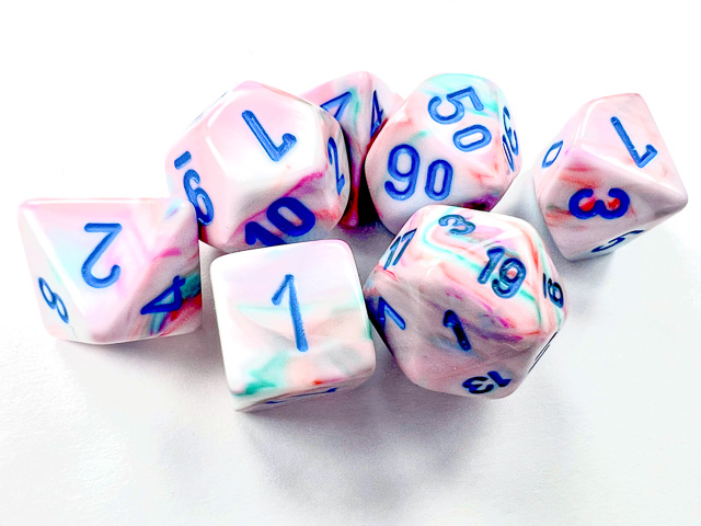 Festive® Mini-Polyhedral Pop Art™/blue 7-Die set