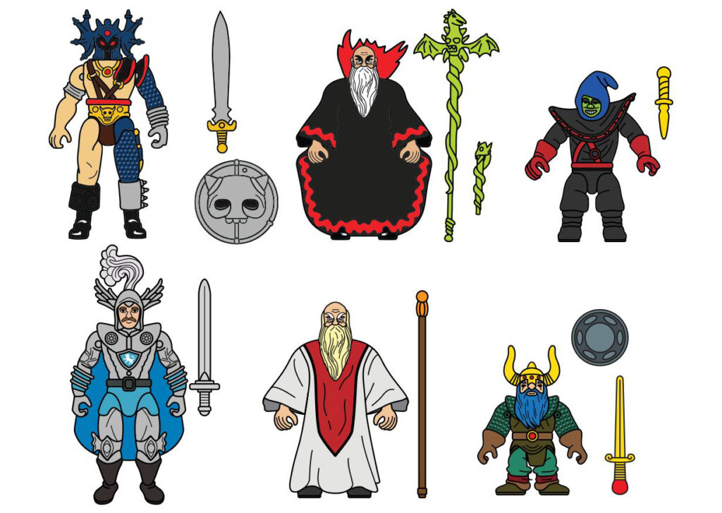 D&D Retro Toy Pin, Series 1: Warduke, Strongheart, Elkhorn, Kelek, Ringlerun, or Zarak