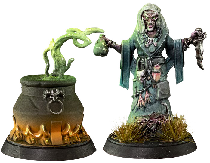 exclusive miniature: witch with cauldron