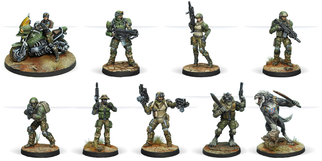 Infinity: USAriadna Action Pack miniatures