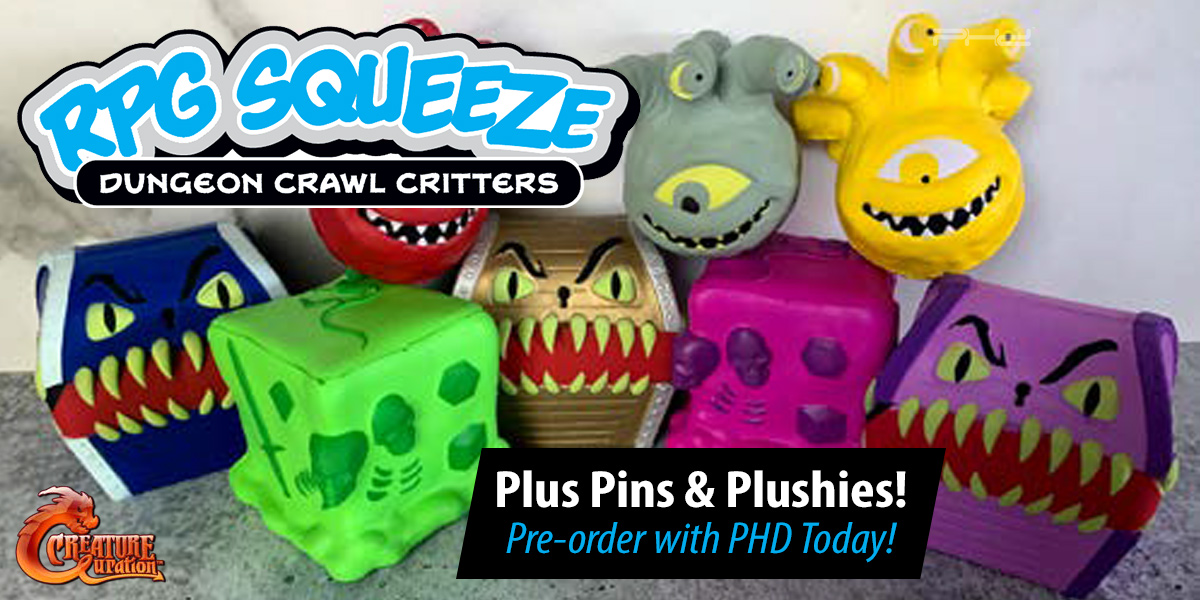 RPG Squeeze, Plush Critters, & Pins — Creature Curations