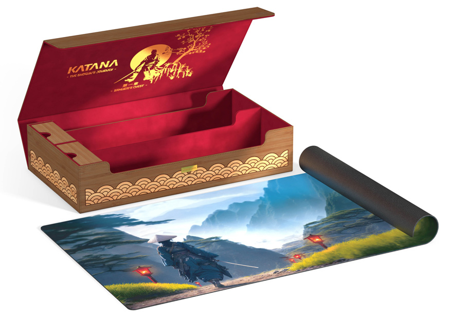 Katana Samurai's Chest: Omnihive & Playmat Bundle- Shogun’s Journey- Part 1, open box and playmat