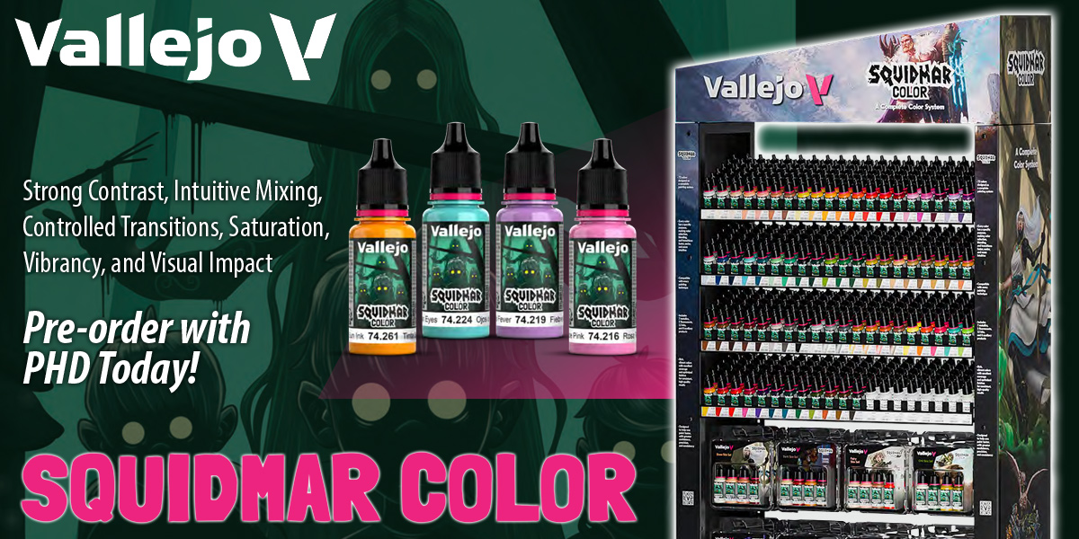Squidmar Colors: Bottles, Color Sets, & Rack — Vallejo