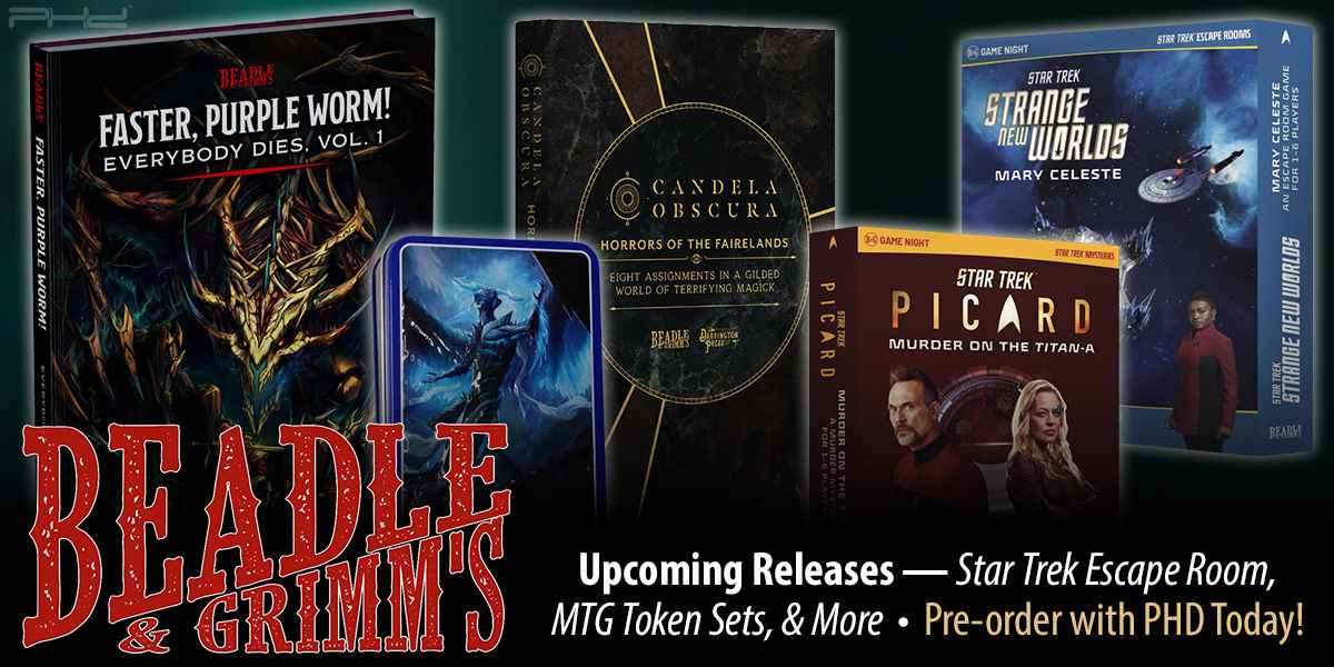 MTG Tarkir Dragonstorm Token Set, Star Trek Picard: Murder on the Titan-A Mystery Game, & More — Beadle & Grimm's
