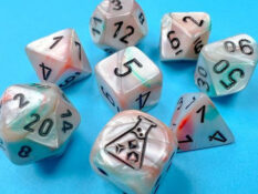 7-Die Set Lustrous Luminary: Sea Shell/Black (Lab Dice 6)