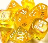 7-Die Set Borealis Luminary: Canary/White (Lab Dice 6)