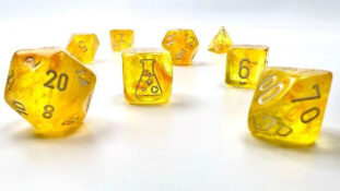 7-Die Set Borealis Luminary: Canary/White (Lab Dice 6)