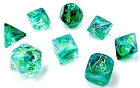 7-Die Set Borealis Luminary: Kelp/Light Green (Lab Dice 6)