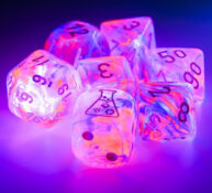 Nebula® Polyhedral Black Light Special/white 7-Die Set (with bonus die)