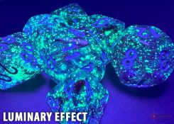 7-Die Set Mega-hedrals Nebula Luminary: Nocturnal/Blue: Luminary Effect