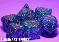 7-Die Set Mega-hedrals Borealis Luminary: Royal Purple/Gold: Luminary Effect