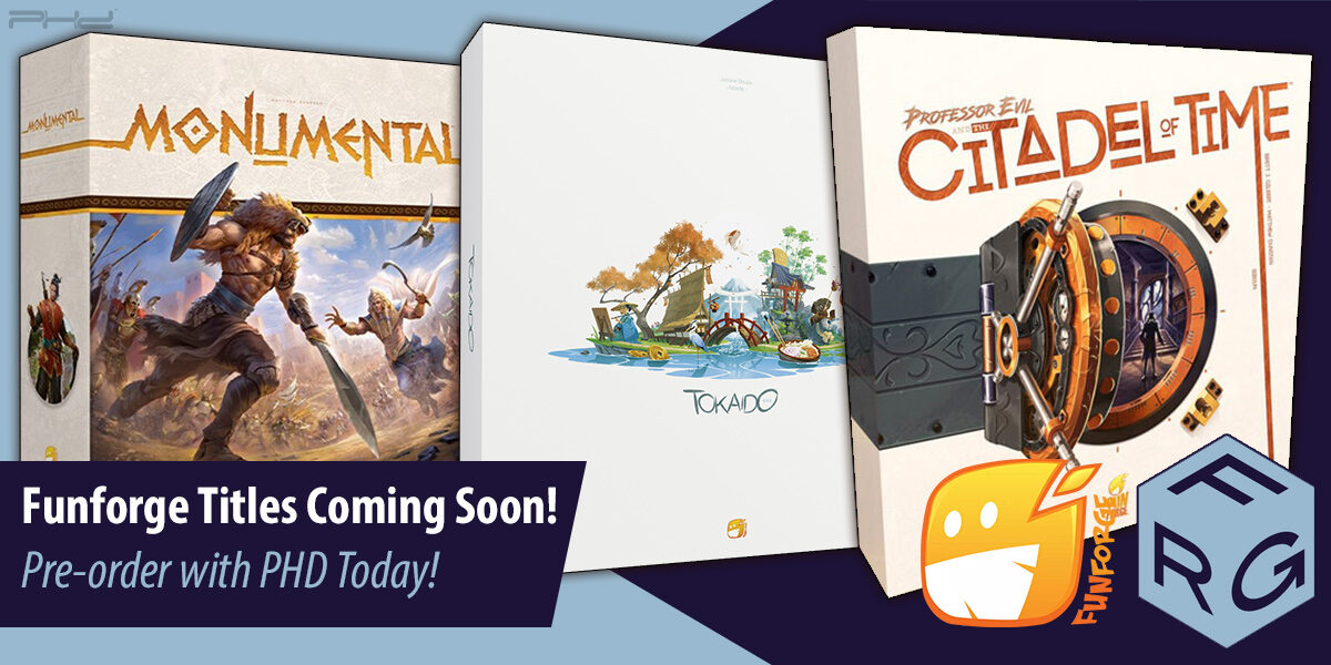 Monumental, Tokaido, Professor Evil and the Citadel of Time, & Expansions — Funforge