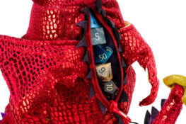 Dice Bag: Plush Dice Eating Dragon, closeup 2