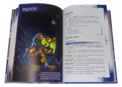 Fantasy World RPG Core Rulebook sample spread: Maker
