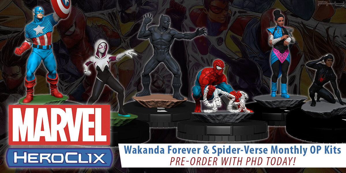Marvel HeroClix: Wakanda Forever & Spider-Verse Monthly Organized Play Kits — WizKids