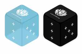 Hololive OCG: Dice Set- Light Blue & Black (2-piece set)