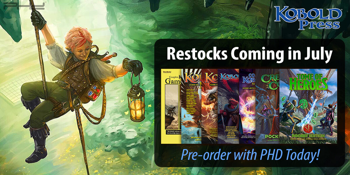 Kobold Press Restocks: Kobold Guide to Game Design, Tome of Heroes Pocket, & More!