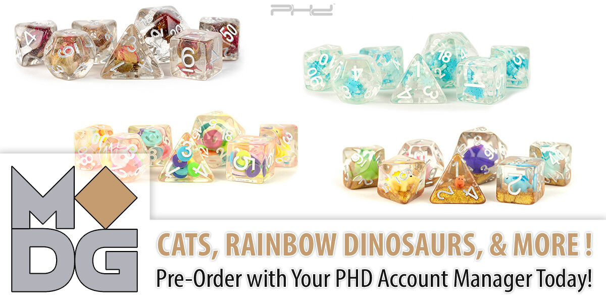 Cat Dice, Rainbow Dinosaur Dice, & More — Metallic Dice Games