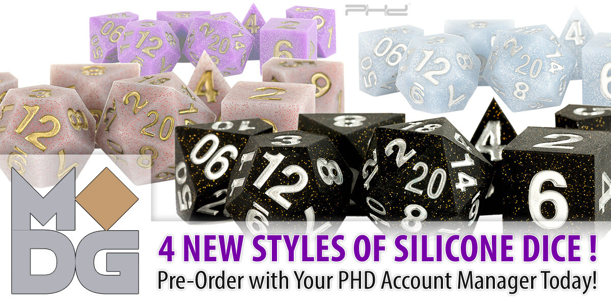 New Sharp-Edge Silicone Rubber Dice — Metallic Dice Games