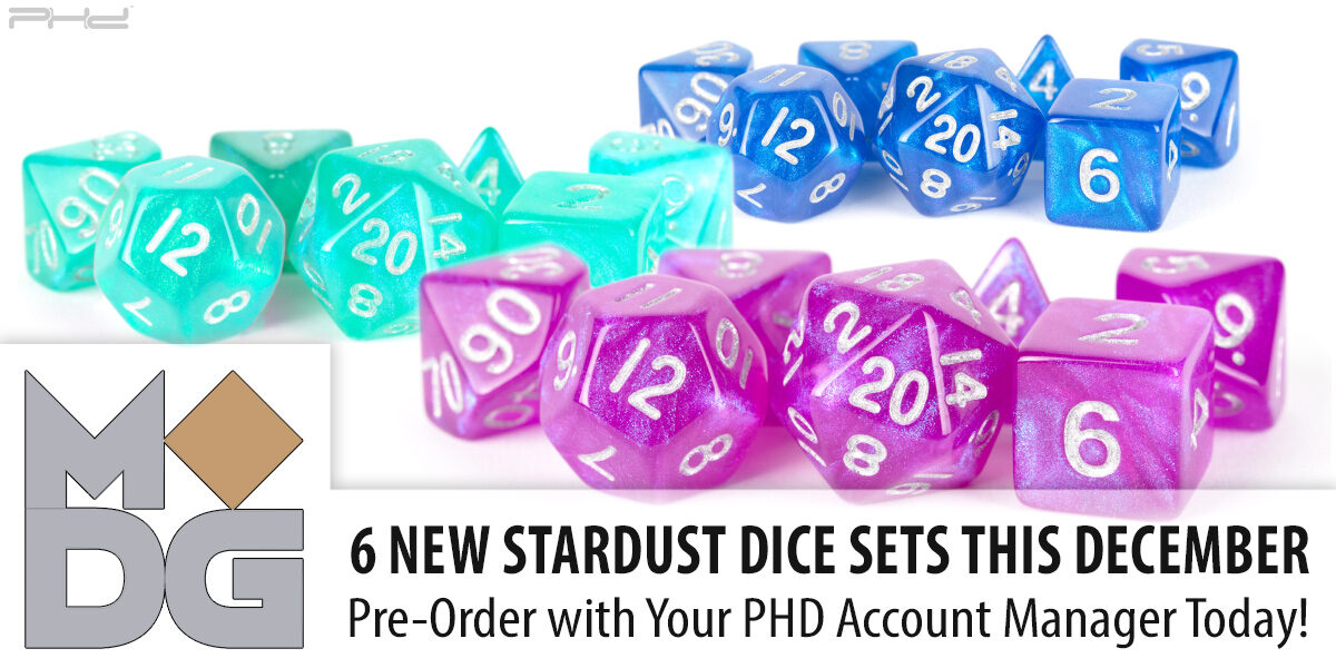 New Stardust Dice Sets — Metallic Dice Games