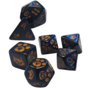 Kitten Polyhedral Dice Set: Black