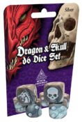 Dragon & Skull Dice Pack: Silver