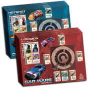 Car Wars 2-Player Starter Set: Blue/Green components