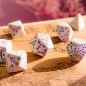 Japanese Dice Set: Blue Star Lotus photo 1