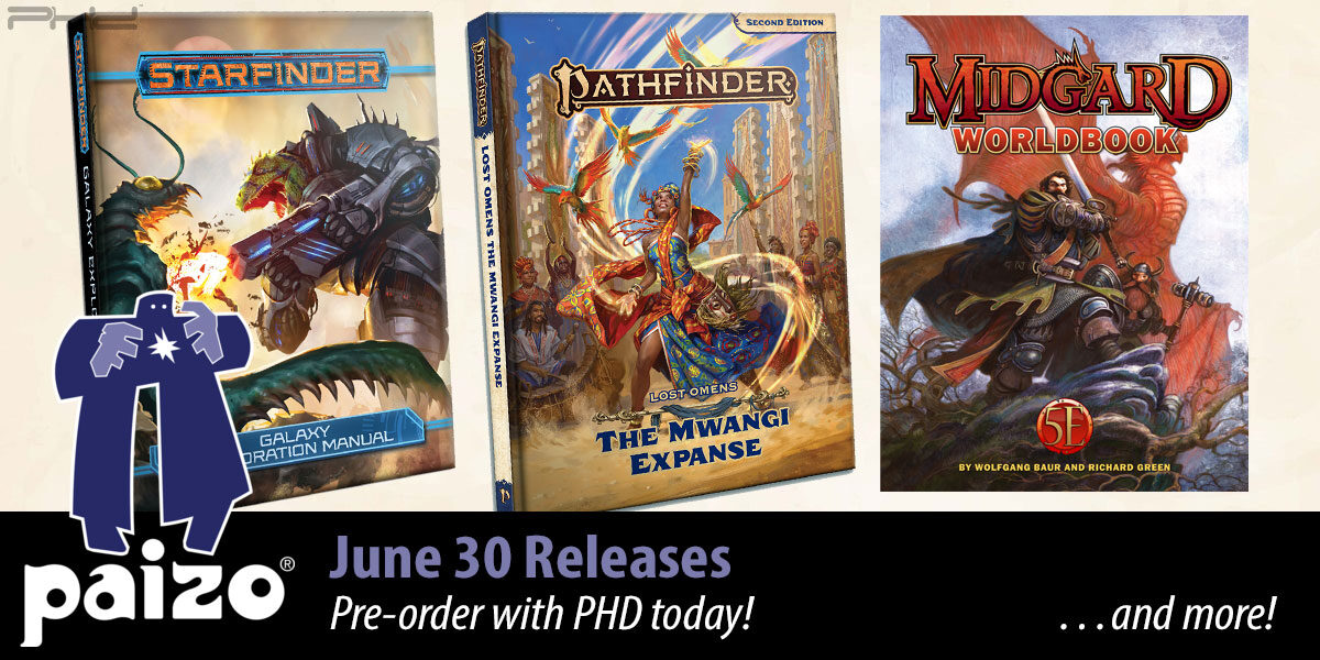 Pathfinder, Starfinder, & 5E June Releases — Paizo