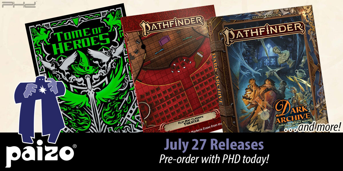 Pathfinder Dark Archive, Starfinder Adventure: Redshift Rally, Tome of Heroes, & More — Paizo