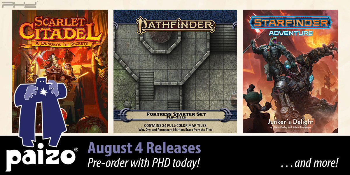 Pathfinder, Starfinder, & 5E August Releases — Paizo