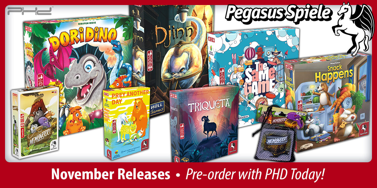 Djinn, Triqueta, Memoarrr!, & More — Pegasus Spiele