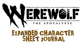 Werewolf: The Apocalypse 5e RPG Expanded Character Sheet Journal • RGS01144