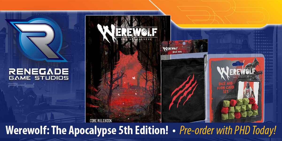 Werewolf: The Apocalypse 5th Edition Core Rulebook, Dice, & Accessories — Renegade Game Studios