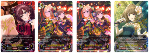 Shadowverse Evolve: Idolm@ster Cinderella Girls Crossover Booster Display, sample cards 1