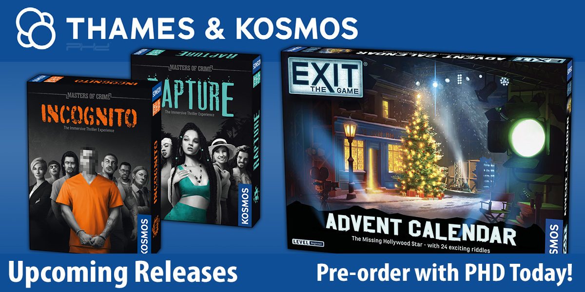 EXIT Advent Calendar: The Missing Hollywood Star, Masters of Crime: Rapture, and Masters of Crime: Incognito — Thames & Kosmos