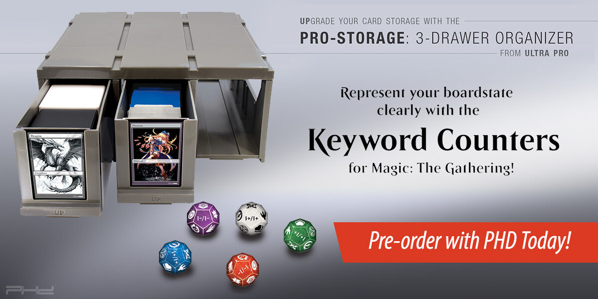 3-Drawer Organizer & MTG Keyword Counters — Ultra•PRO