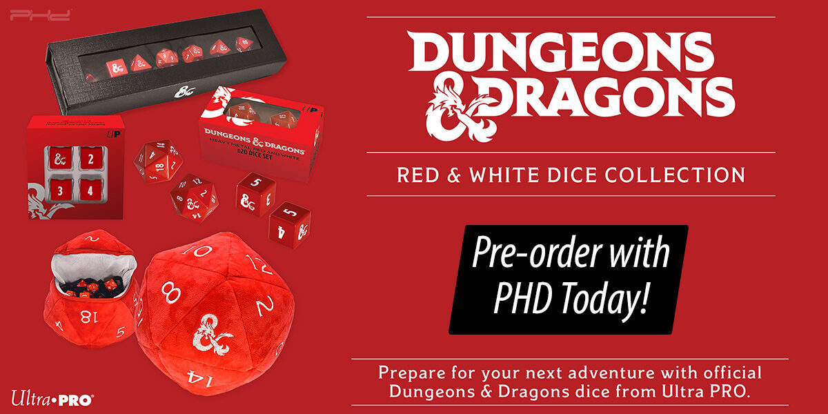 Red & White Dice for Dungeons & Dragons — Ultra•PRO