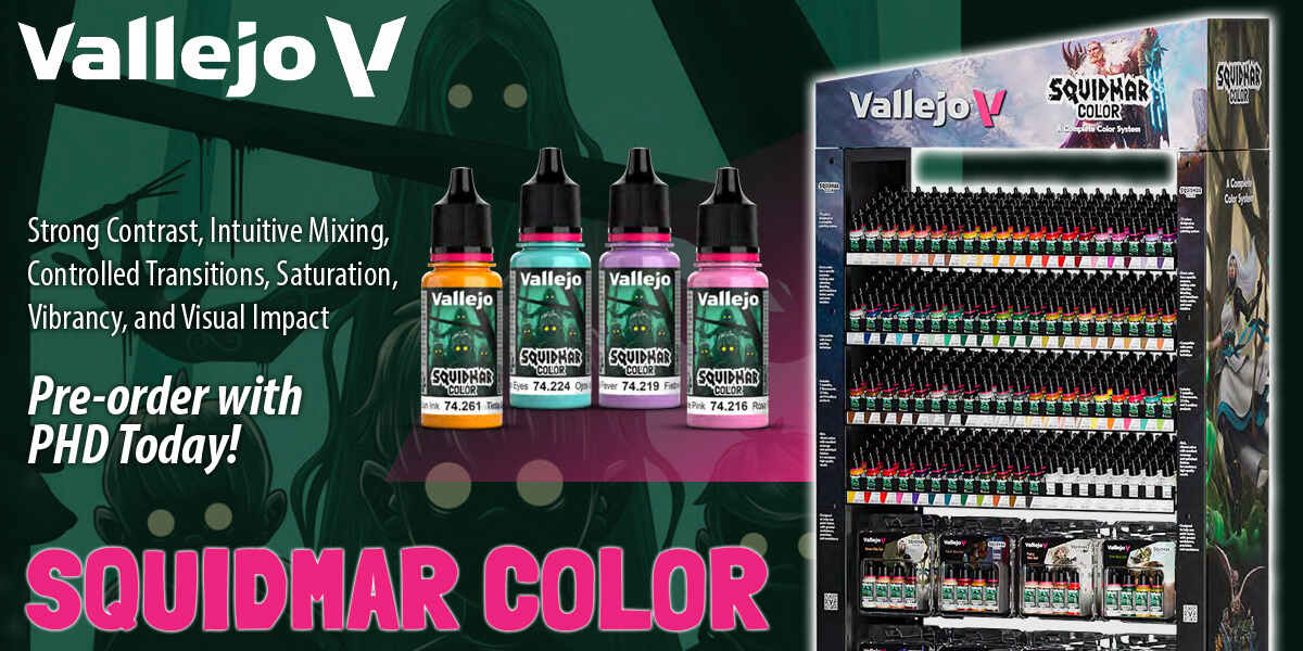 Squidmar Colors: Bottles, Color Sets, & Rack — Vallejo