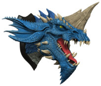 Blue Dragon Trophy Plaque