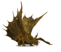 Adult Gold Dragon Figure